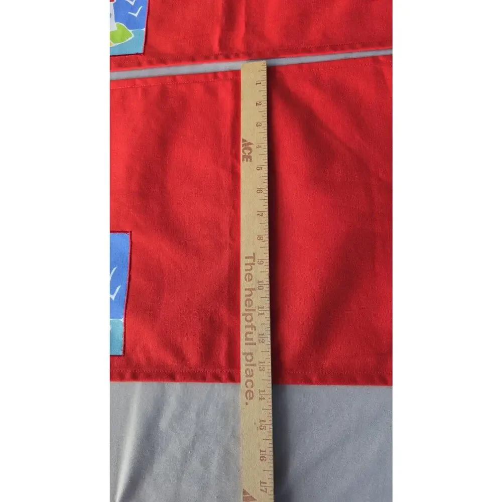 Newbridge Red Lighthouse Patch Cotton Placemats Set Of 6 Nautical Kitchen Decor